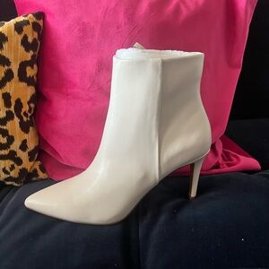 Steven By Steve Madden Cream Ankle Boots